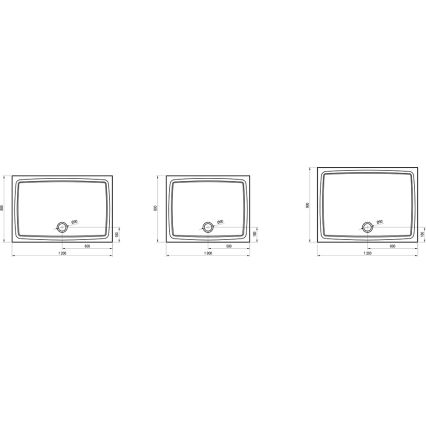Ravak XA03G711010 - Taisnstūra dušas paliktnis GIGANT 90x120 cm balts
