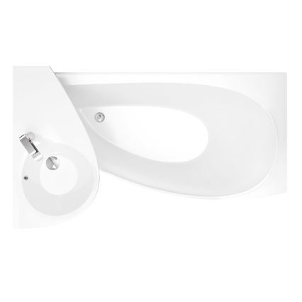 Ravak XJ1P1100000 - Sienas piestiprināma izlietne AVOCADO 85x45 cm lietais marmors/balta