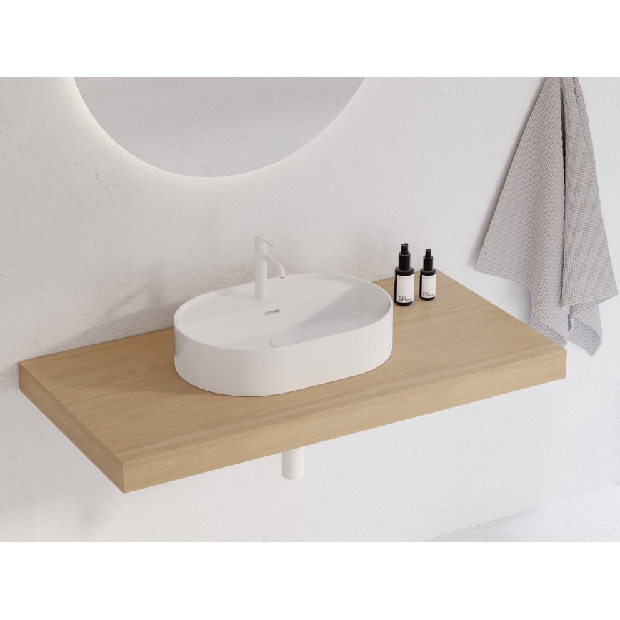Ravak XJX01155003 - Uz virsmas uzstādāma izlietne CERAMIC SLIM 55x40 cm keramika/balta