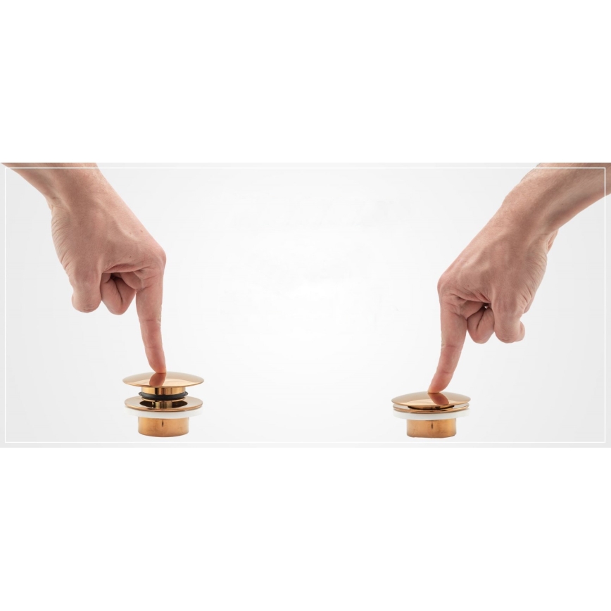 REA-A5216 - CLICK-CLACK izlietnes aizbāznis, Ø 6,4 cm, melns