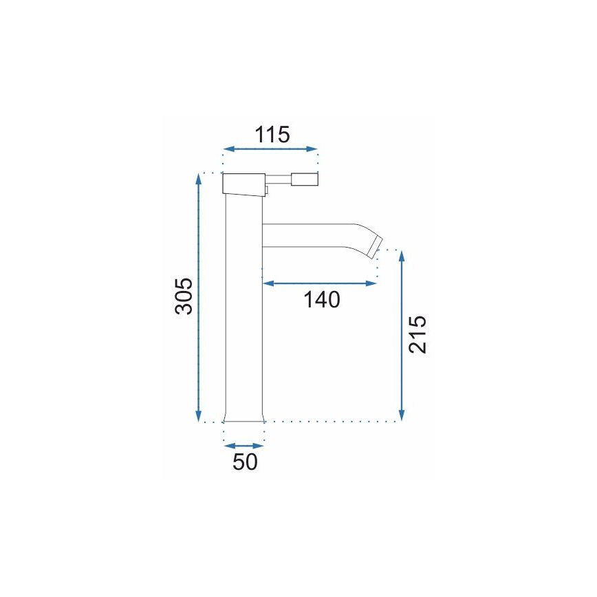 REA-B0027 - Izlietnes jaucējkrāns GRAF 30,5 cm spīdīgs hroms