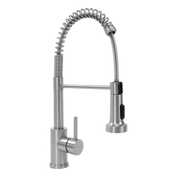 REA-B0417 - Izlietnes jaucējkrāns COLIN ar izvelkamu izsmidzinātāju, 42,5 cm, niķelis