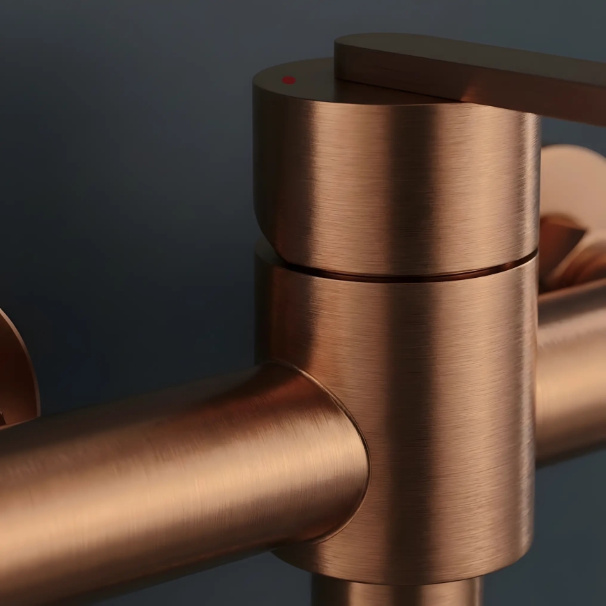 REA-B0974 - Dušas komplekts ar jaucējkrānu ONTARIO, vara apdare