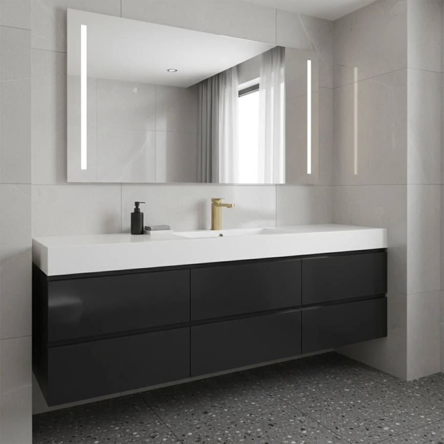 REA-B0976 - Izlietnes jaucējkrāns ARLO 17 cm, satinēta zelta apdare