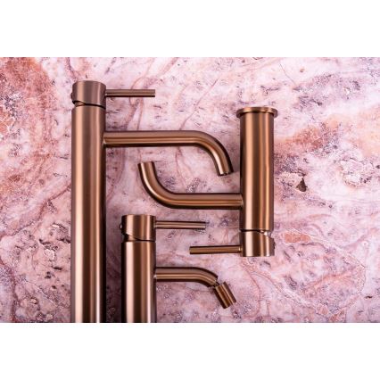 REA-B1112 - Izlietnes jaucējkrāns LUNGO 16,5 cm sukāta vara