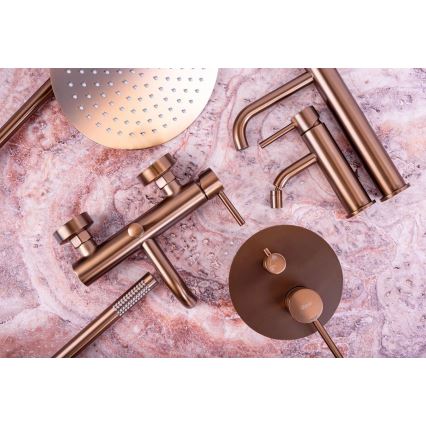 REA-B1112 - Izlietnes jaucējkrāns LUNGO 16,5 cm sukāta vara