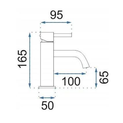 REA-B1112 - Izlietnes jaucējkrāns LUNGO 16,5 cm sukāta vara