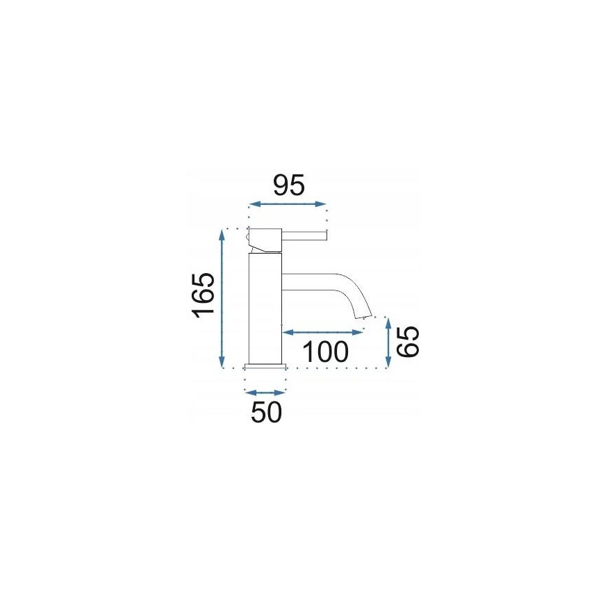 REA-B1112 - Izlietnes jaucējkrāns LUNGO 16,5 cm sukāta vara
