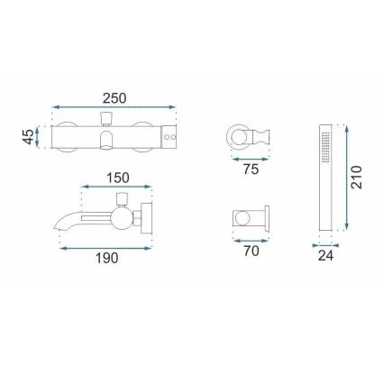 REA-B1115 - Vannas komplekts LUNGO sukāta vara