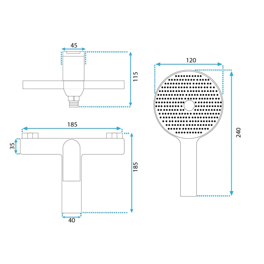 REA-B1129 - AVALON zelta vannas komplekts
