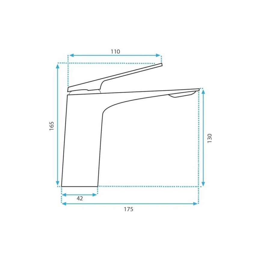 REA-B1178 - Izlietnes jaucējkrāns AVALON 16,5 cm spīdīgs hromēts pārklājums