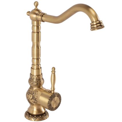 REA-B2500 - Izlietnes jaucējkrāns VENICE RETRO, 32 cm, birstēta zelta