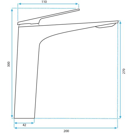 REA-B2704 - Izlietnes jaucējkrāns AVALON 30 cm titāna