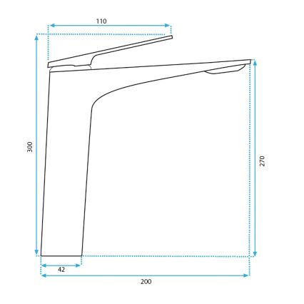 REA-B2705 - Izlietnes jaucējkrāns AVALON 30 cm, matēta zelta apdare