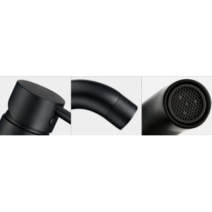 REA-B4102 - Izlietnes jaucējkrāns LUNGO 16,5 cm melns