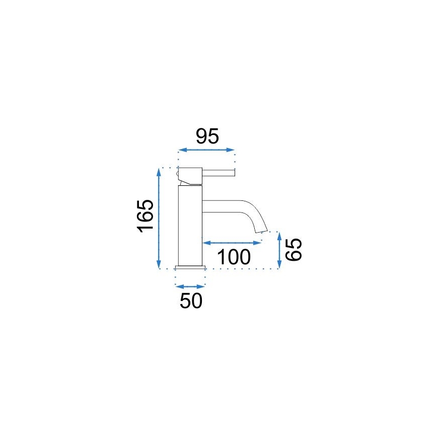 REA-B4102 - Izlietnes jaucējkrāns LUNGO 16,5 cm melns