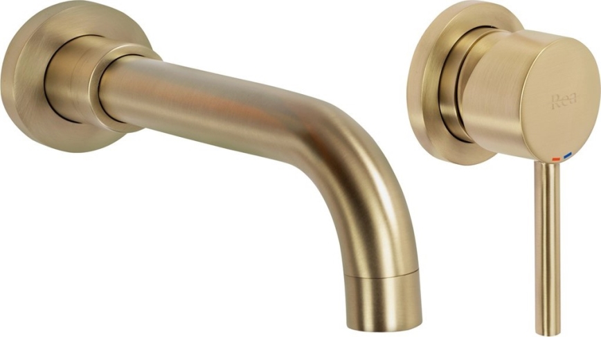 REA-B4109 - LUNGO izlietnes jaucējkrāns slēptai montāžai, birstēta zelta apdare