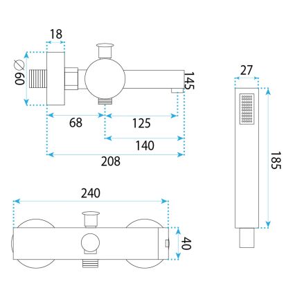 REA-B4523 - PIXEL vannas komplekts, matēta melnā krāsā