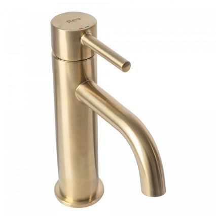 REA-B4527 - Izlietnes jaucējkrāns LUNGO 16,5 cm, matēta zelta