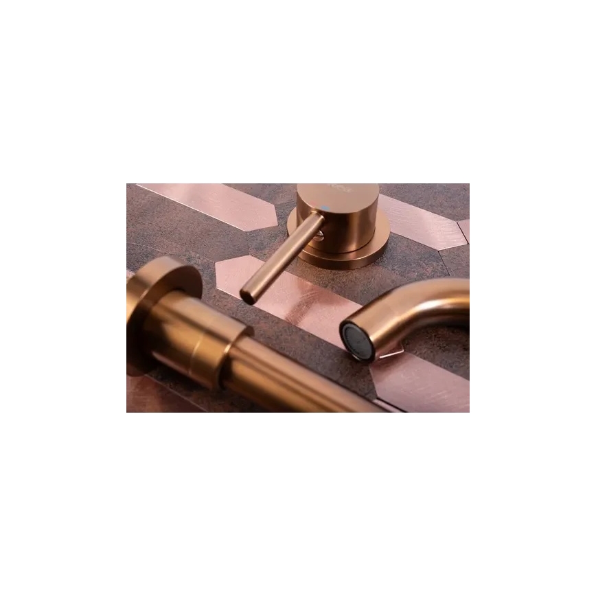 REA-B4600 - Izlietnes jaucējkrāns slēptai montāžai LUNGO, birstēta vara