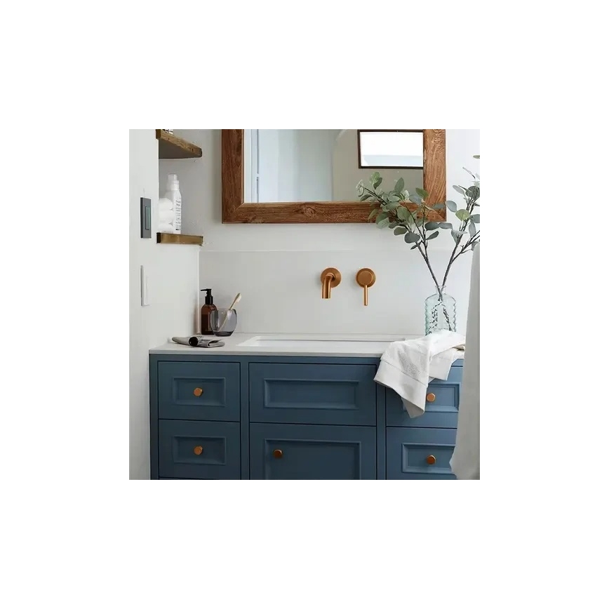 REA-B4600 - Izlietnes jaucējkrāns slēptai montāžai LUNGO, birstēta vara