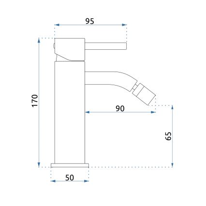 REA-B4700 - Bide jaucējkrāns LUNGO 17 cm rožu zelts