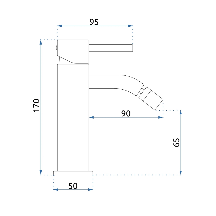 REA-B4700 - Bide jaucējkrāns LUNGO 17 cm rožu zelts