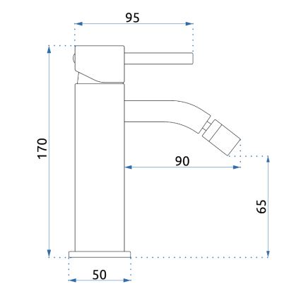 REA-B4702 - Bidē jaucējkrāns LUNGO 17 cm, matētas zelta apdare