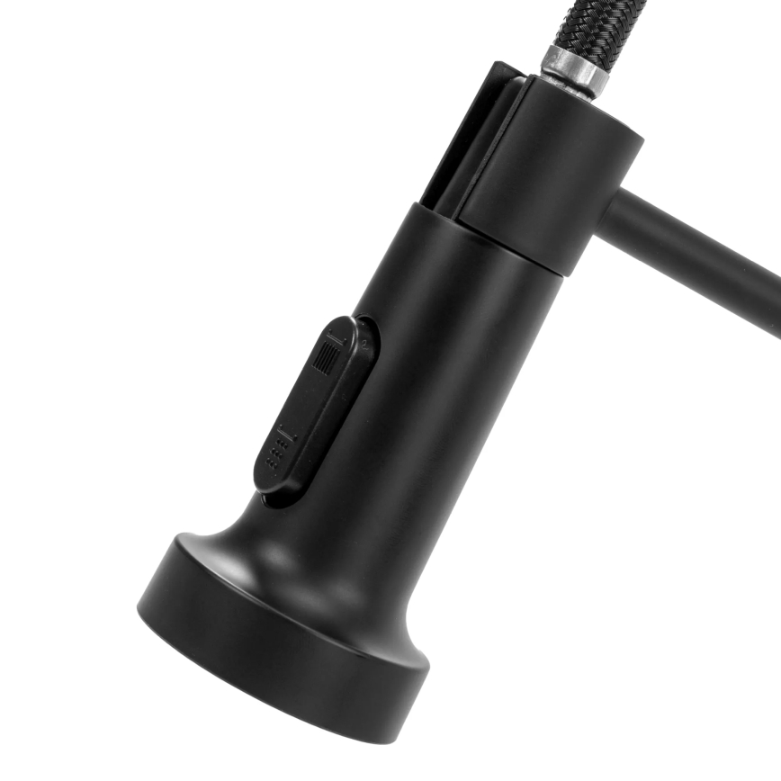 REA-B4820 - Izlietnes jaucējkrāns ar izvelkamu dušas galvu COLIN 42,5 cm melns