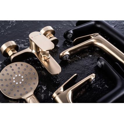 REA-B4895 - Izlietnes jaucējkrāns MARCO 27,5 cm birstēta zelta
