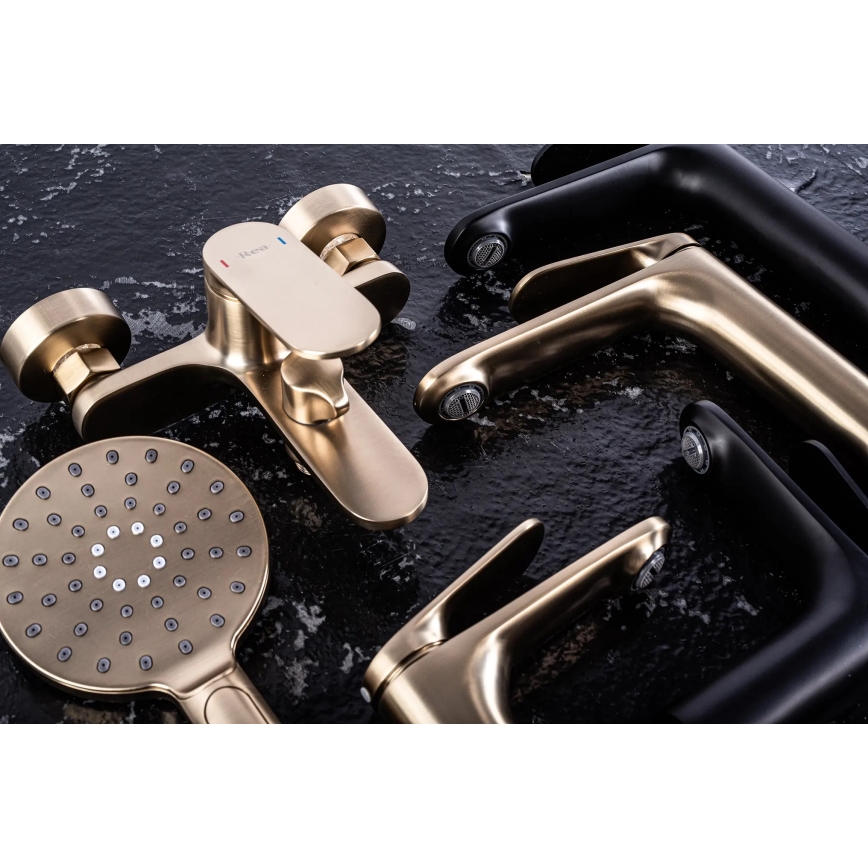 REA-B4896 - Izlietnes jaucējkrāns MARCO 27,5 cm melns