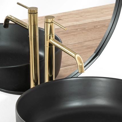 REA-B5002 - LUGANO izlietnes jaucējkrāns, 34 cm, zeltains