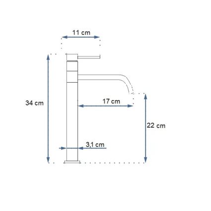 REA-B5002 - LUGANO izlietnes jaucējkrāns, 34 cm, zeltains