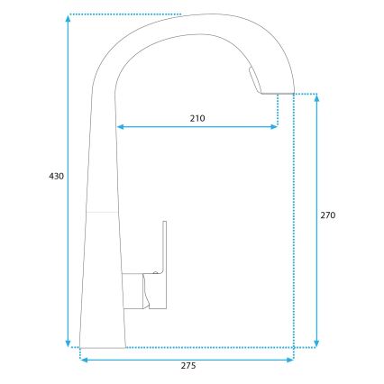 REA-B5312 - Izlietnes jaucējkrāns ROSS ar izvelkamu dušu, 43 cm, matēta zelta