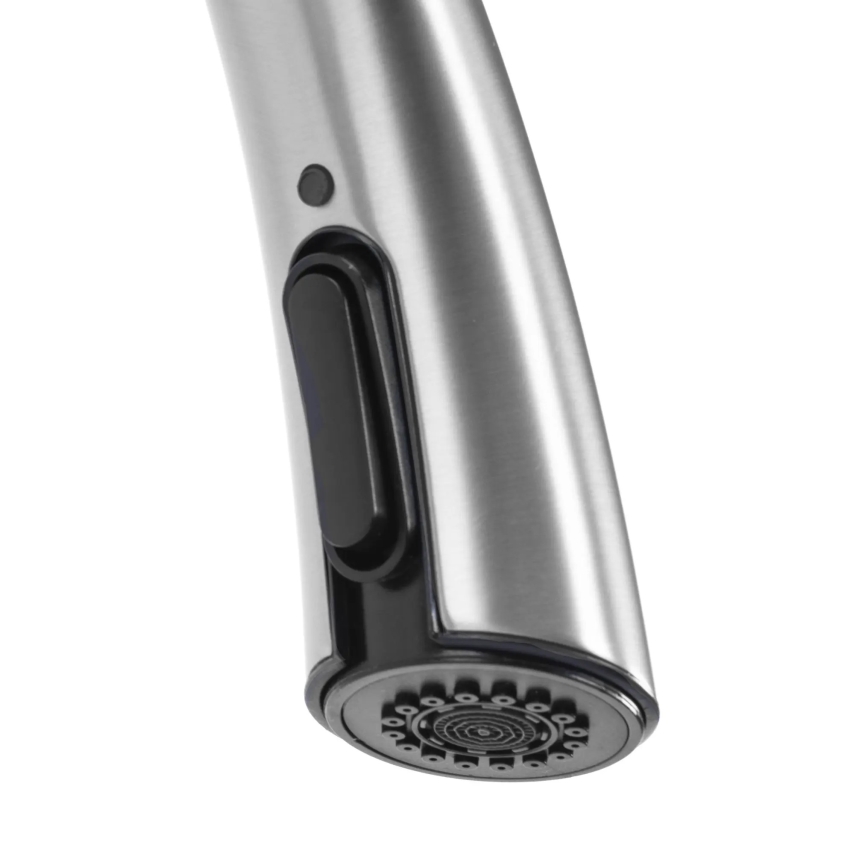 REA-B5314 - ROSS izlietnes jaucējkrāns ar izvelkamu izsmidzinātāju, 43 cm, nikelēts