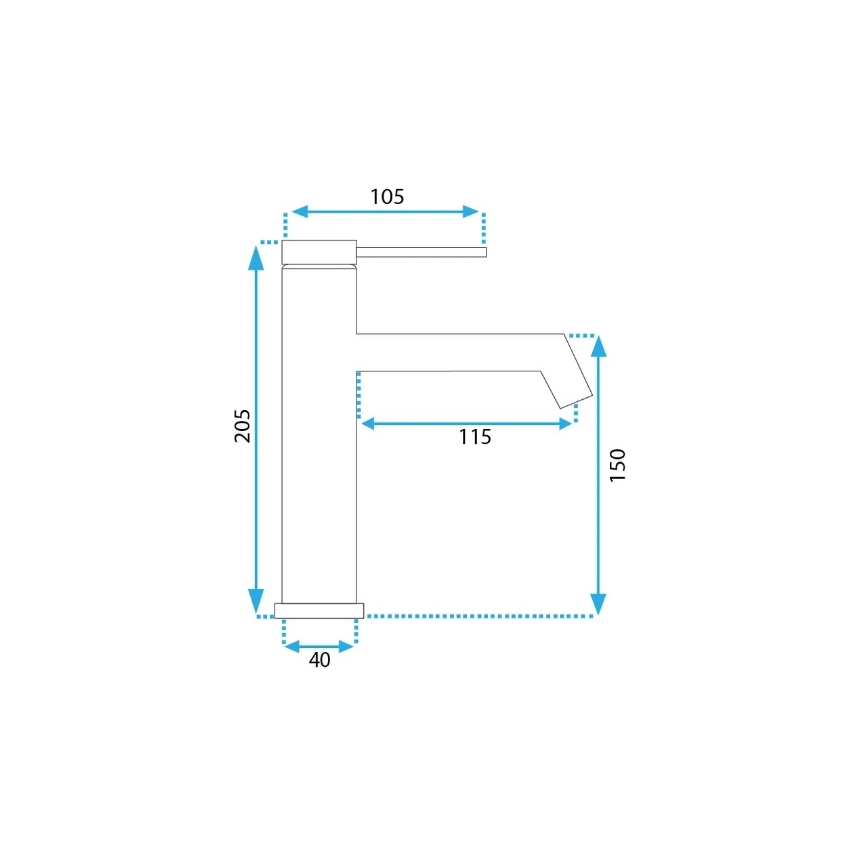 REA-B5316 - Izlietnes jaucējkrāns FOSS 20,5 cm, sukāta zelta apdare
