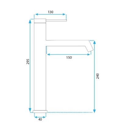 REA-B5320 - Izlietnes jaucējkrāns FOSS 29,5 cm matēts melns
