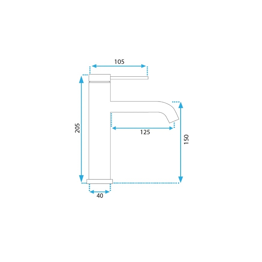 REA-B5323 - Izlietnes jaucējkrāns CLIF 20,5 cm ar matētu zelta apdari