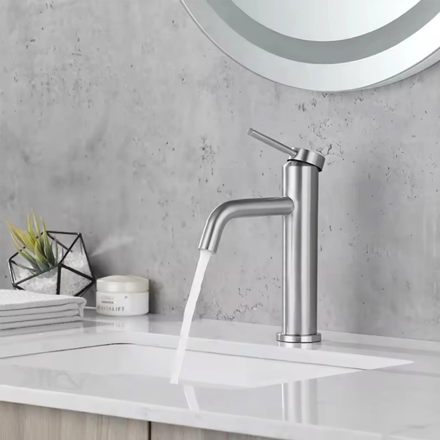 REA-B5324 - CLIF izlietnes jaucējkrāns, 20,5 cm, birstēts tērauds