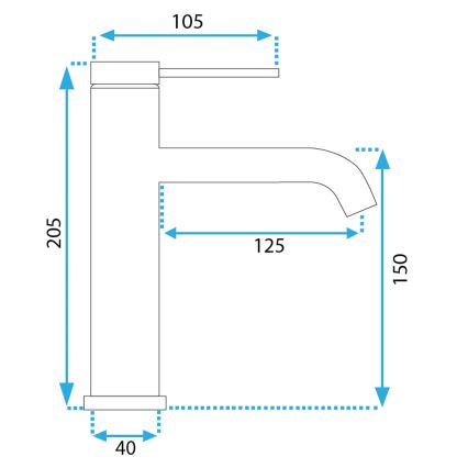 REA-B5324 - CLIF izlietnes jaucējkrāns, 20,5 cm, birstēts tērauds