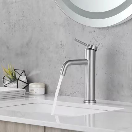REA-B5324 - Izlietnes jaucējkrāns CLIF 20,5 cm, sukāta nerūsējošā tērauda apdare