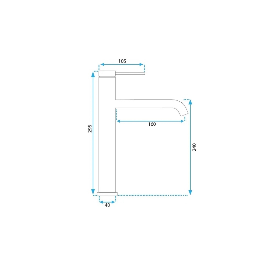 REA-B5325 - Izlietnes jaucējkrāns CLIF 29,5 cm matēts melns