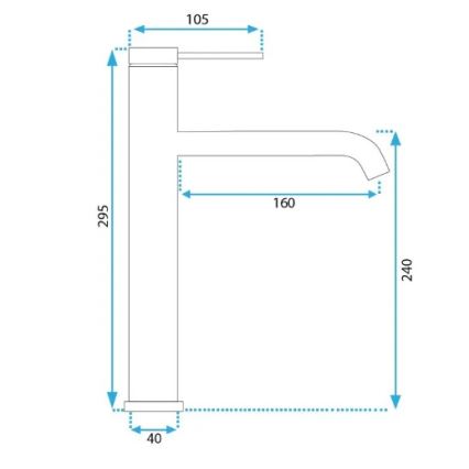REA-B5329 - Izlietnes jaucējkrāns CLIF 29,5 cm, satinēta zelta apdare
