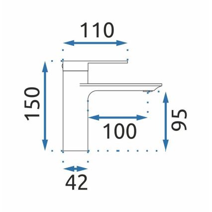 REA-B6202 - Izlietnes jaucējkrāns STORM 15 cm spīdīgs hroms