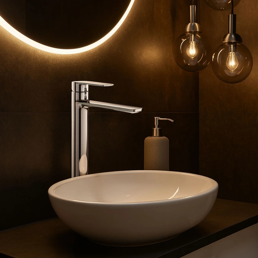 REA-B6203 - Izlietnes jaucējkrāns STORM 29,5 cm spīdīgs hroms