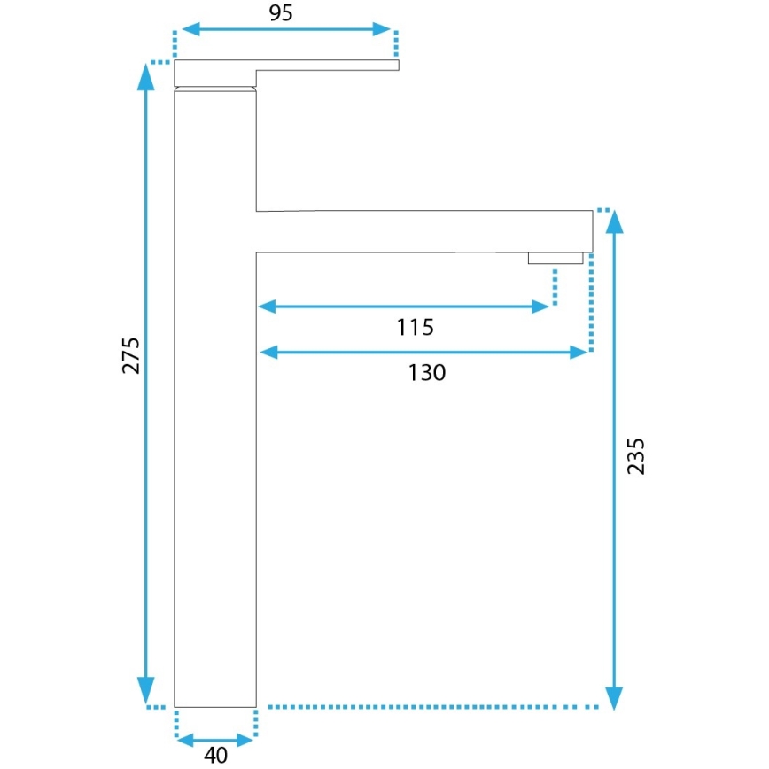 REA-B6215 - Izlietnes jaucējkrāns PIXEL 27,5 cm zelta