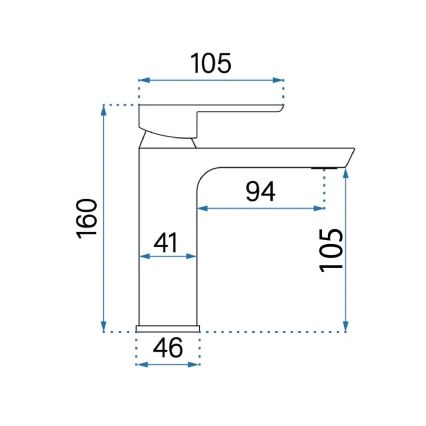 REA-B6410 - Izlietnes jaucējkrāns ARGUS 16 cm, matēta zelta apdare