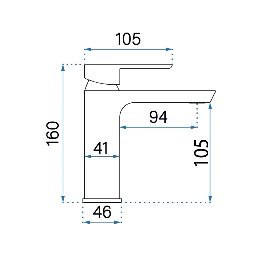 REA-B6410 - Izlietnes jaucējkrāns ARGUS 16 cm, matēta zelta apdare