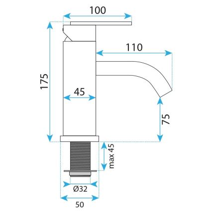 REA-B6444 - Izlietnes jaucējkrāns FOSTER 18,2 cm zelta