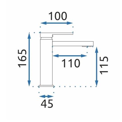 REA-B6555 - Izlietnes jaucējkrāns VERSO 16,5 cm, birstēta zelta apdare
